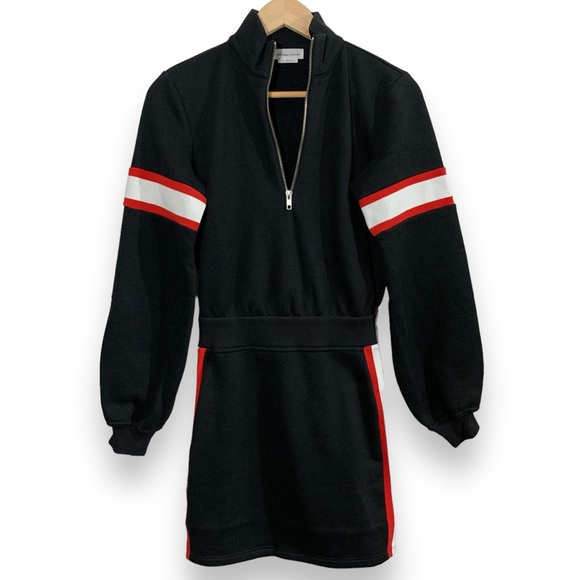Lovers and Friends Becker Zip Up Mini Dress in Black - Picture 1 of 11